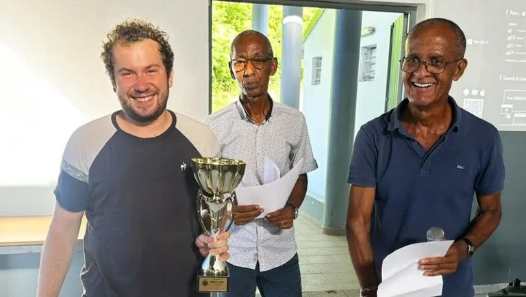 Vainqueur du premier Open FIDE de l’Échiquier Moulien au Moule en Guadeloupe